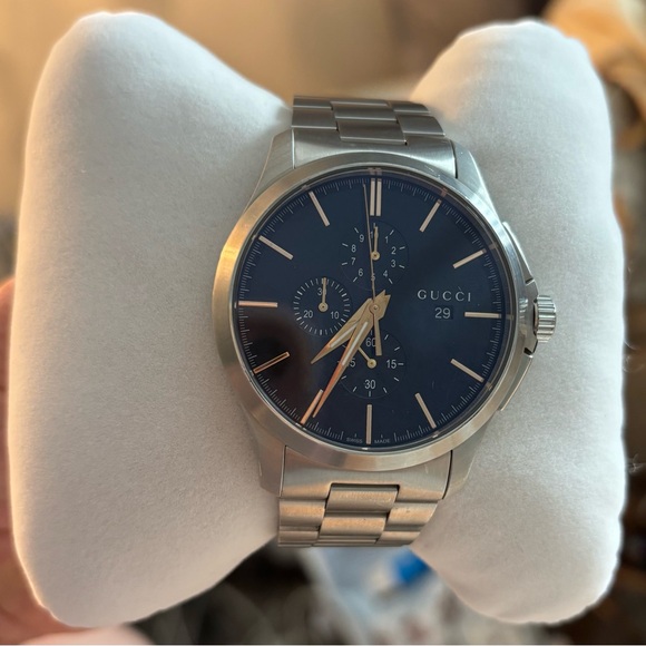 Gucci Stainless Steel Watch with Navy Dial - Picture 1 of 5